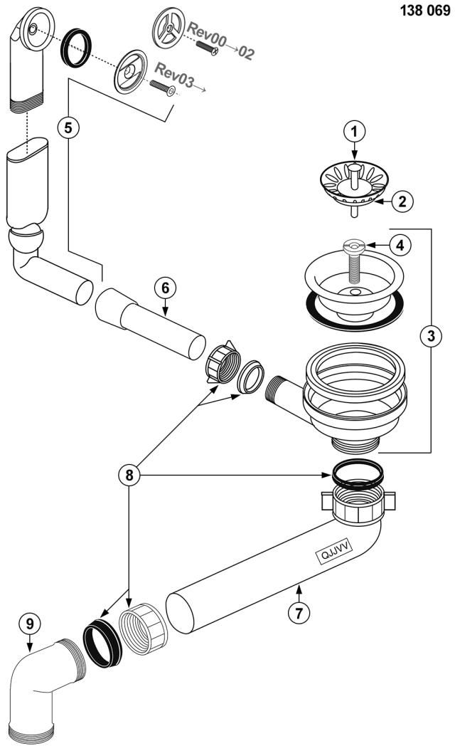 BLANCO Afløb METRA 5S 1x3,5'' UX