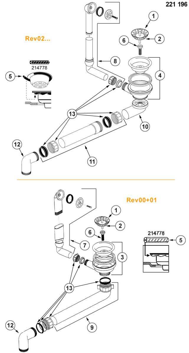 BLANCO Afløb PANOR/SUBLINE KP 1x3,5'' UX