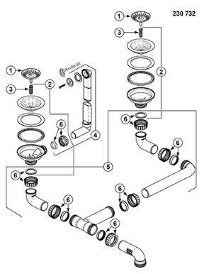 Afløb BLANCO NAYA 8/8SUX