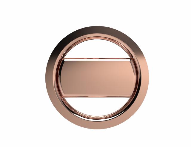 SKANITEK Afløbssæt UX med rund overløb | kobber børstet